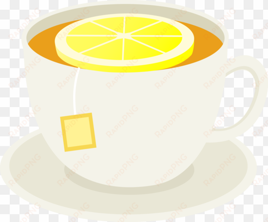 tea set clipart transparent - tea with lemon clipart