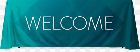 teal diamond welcome - welcome table banner