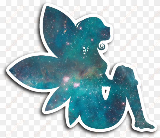 teal fairy silhouette vinyl die cut sticker - tarjetas para mujer de amor y amistad