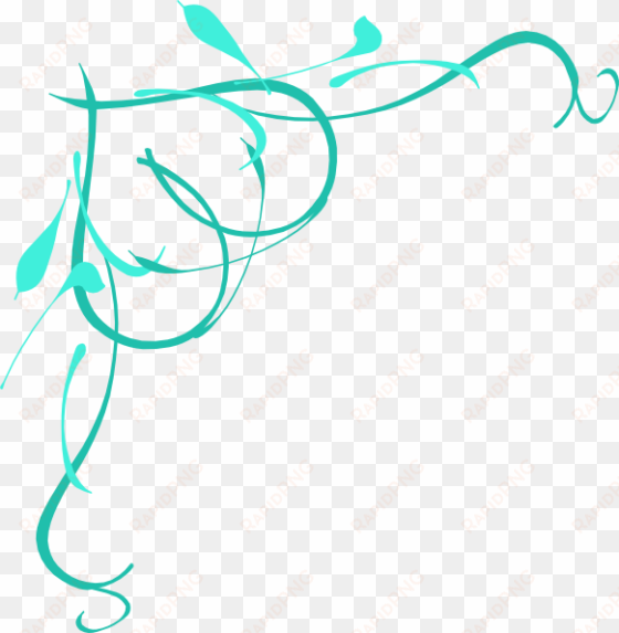 teal - pink corner border png