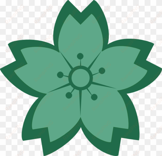 teal sakura - sakura flower vector