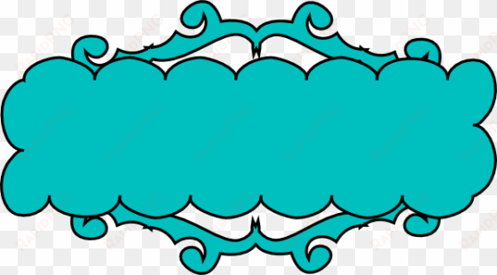 teal swirl banner clip art at clker - clip art