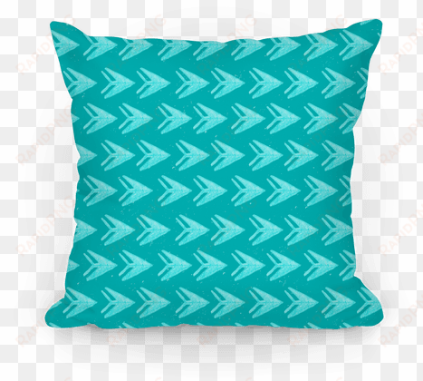 teal watercolor arrow pattern pillow - cushion