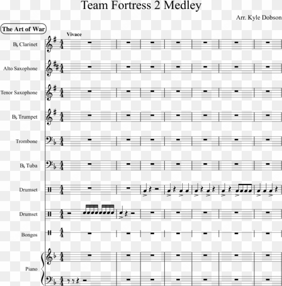 team fortress 2 medley sheet music composed by arr - number