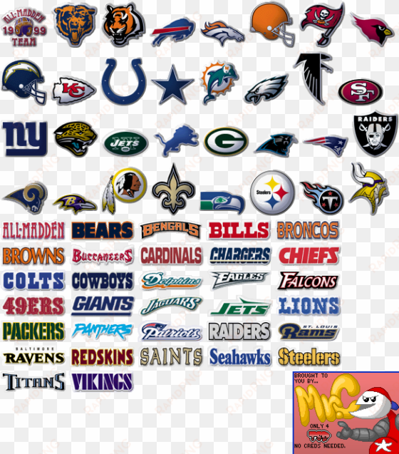 team logos - madden nfl 2001