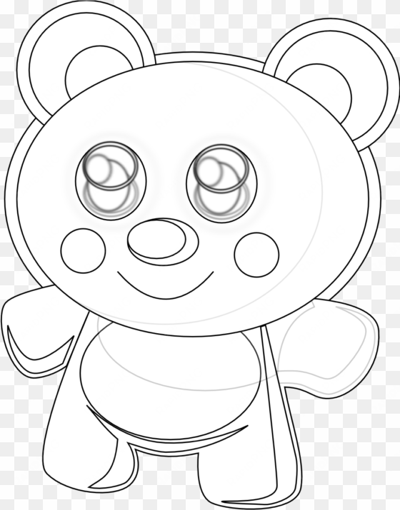 teddy bear black and white cute animal bear clipart - teddy bear