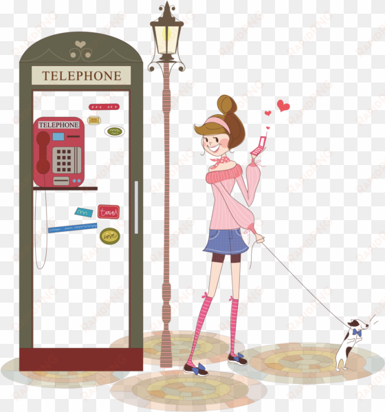 telephone booth free png image1 - vector