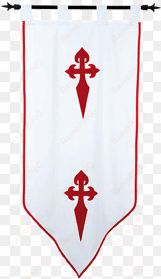 templar knight order of santiago banner by marto - estandarte santiaguista 250 gr medieval factory