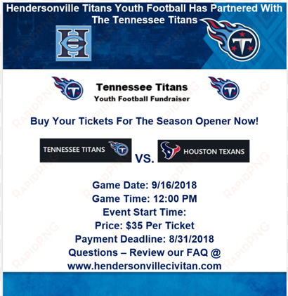 Tennessee Titans Youth Football Fundrai - American Football transparent png image