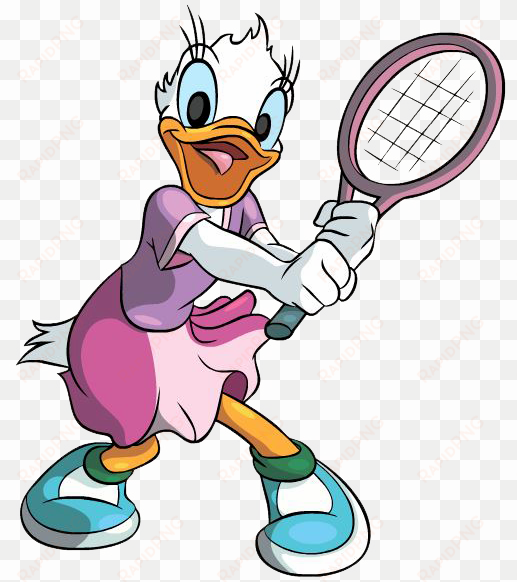 tennis clipart - daisy duck tennis