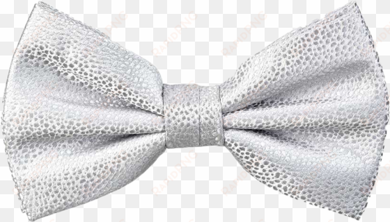 textured damon bow tie in silver reptile - satin