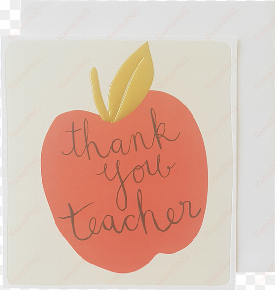 thank you teacher apple - thank you teacher card with apple