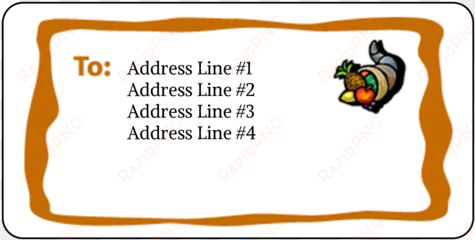 thanksgiving cornucopia address label - thanksgiving clip art black