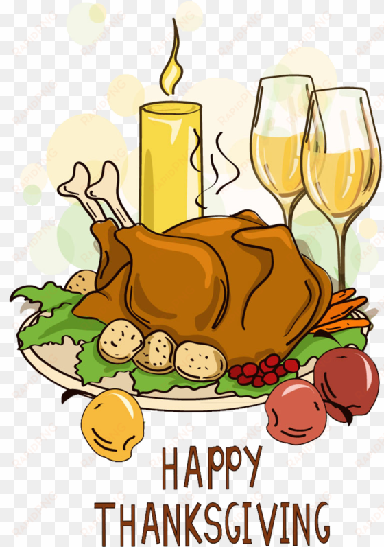 thanksgiving dinner turkey meat cartoon