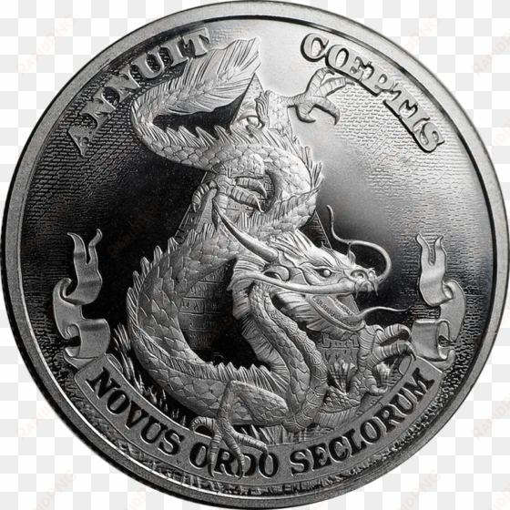 the 2017 dragon dollar 1oz silver shield round is the - quarter