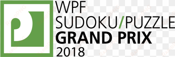 the 2018 wpf sudoku grand prix is here - oval