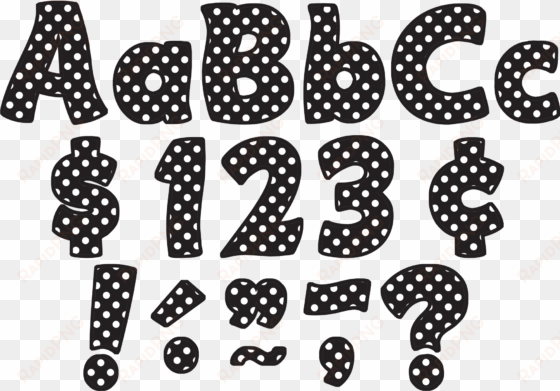 the alphabet with polka dots style graffiti letters - black and white polka dot letters clipart