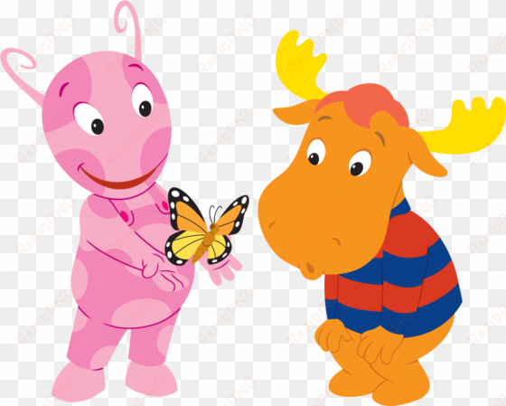 the backyardigans uniqua tyrone butterfly - backyardigans tyrone and uniqua