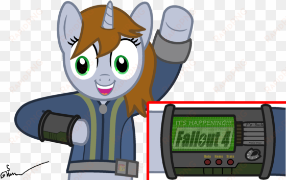 The Barbaric Brony, Buttons, Clothes, Crossover, Electronic, - Fallout Reaction transparent png image