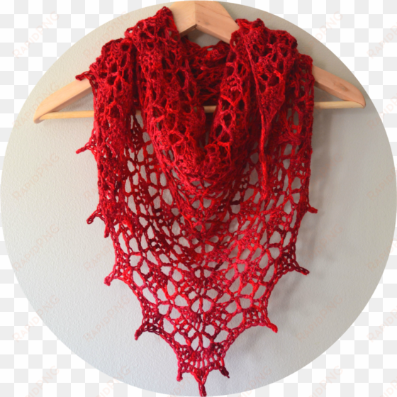 the best thing about this pattern is, it's free it - red crochet shawl