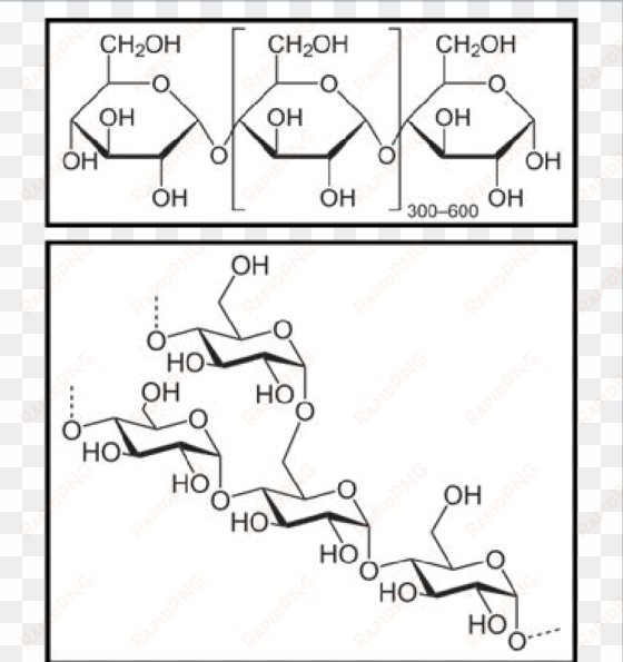the biochemical compound starch detected by nir is - starch structure
