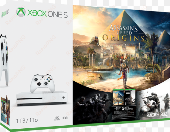 the bundle also includes a 1-month xbox game pass, - xbox one s assassin's creed bundle