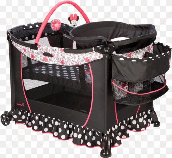 the care center play yard includes a diaper changing - baby shower ideas for girls minnie mouse