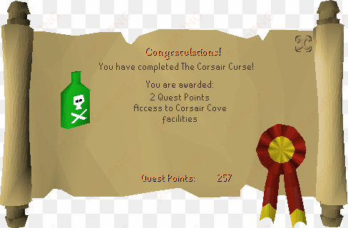 the corsair curse reward scroll - dragon slayer runescape