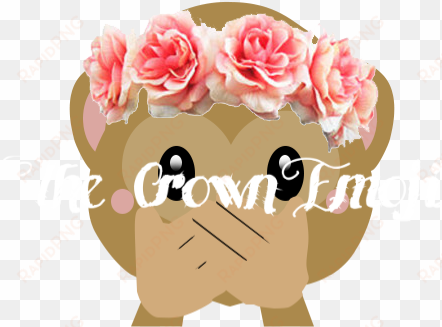the crown emoji - flower crown monkey emoji