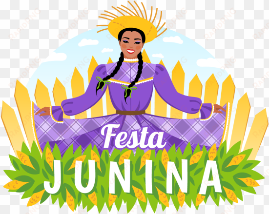 the design of the poster of the festa junina with a - illustration