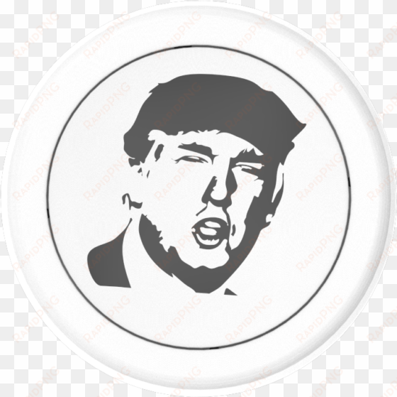 the donald trump black & white button - donald trump