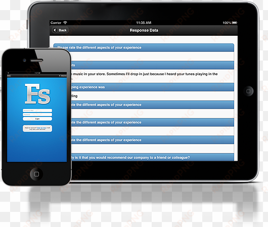 the fluidsurveys app allows enterprise customers to - mobile device