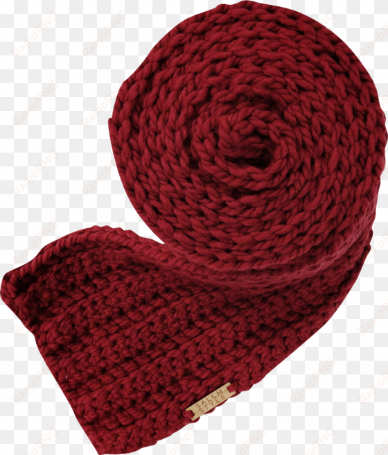 the forest river scarf in red - woolen