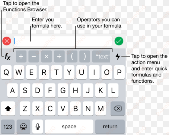 the formula keyboard, with the formula editor at the - nice while it lasted