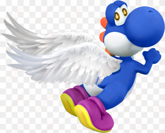 the gallery for > yoshi with wings yoshi with wings - yoshi mario kart blue