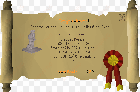 the giant dwarf reward scroll - demon slayer osrs