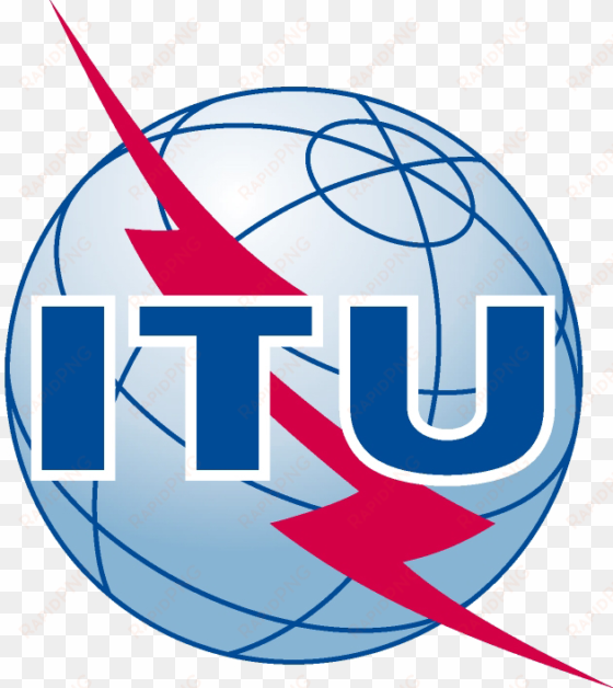 the globe represents the universality of itu - international telecommunication union logo