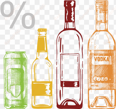 the history of liquor sunrise house percentages - vodka vector