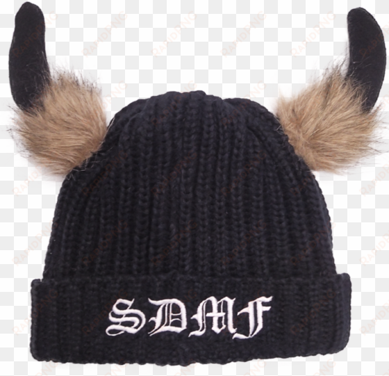 the horns are made from cloth and are therefore not - black label society viking beanie