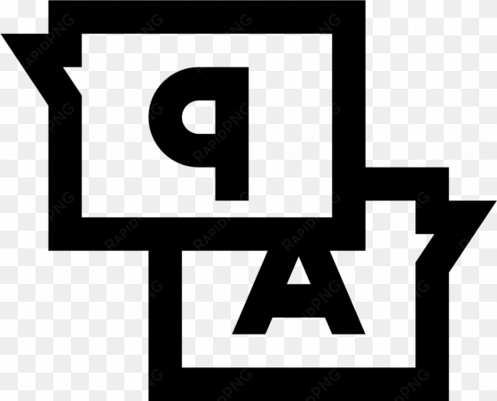 the icon faq is two squares on top of each other with - faq icon