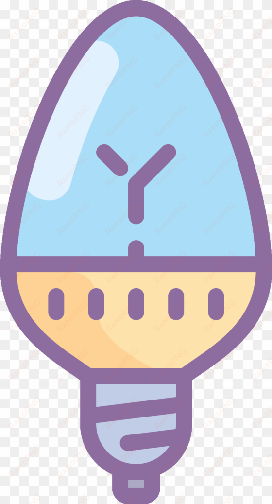 the icon is a simple egg shaped bulb, jutting from - illustration