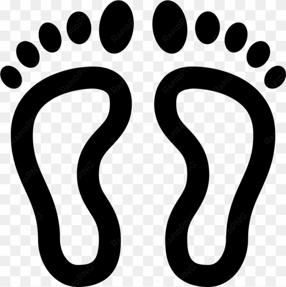 the icon is described as human footprints - pink and blue baby footprints