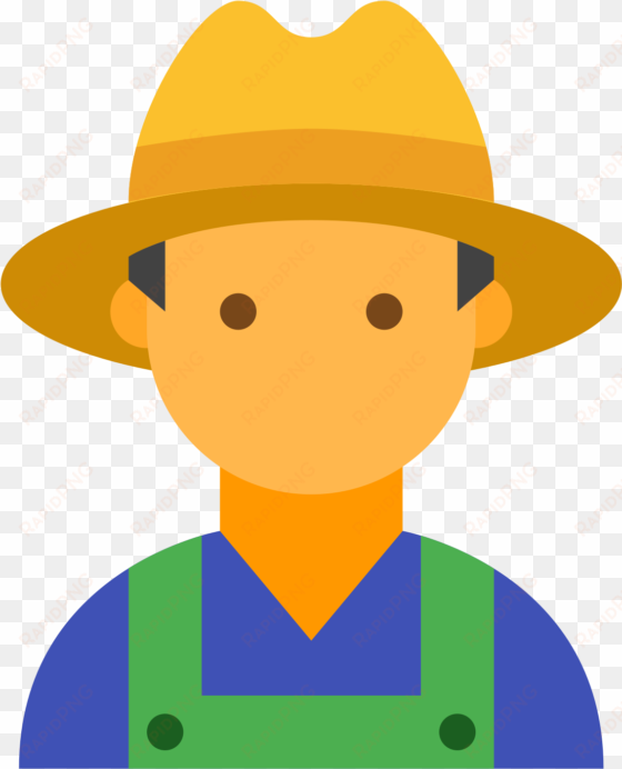the image if of a person with no face - farmer icon