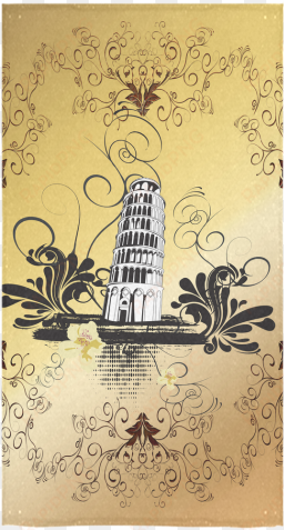 the leaning tower of pisa bath towel - tower of pisa shower curtain