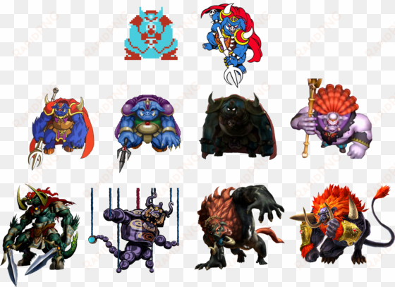 the legend of zelda - different forms of ganon