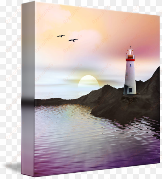 the lighthouse png free - gallery-wrapped canvas art print 11 x 11 entitled the