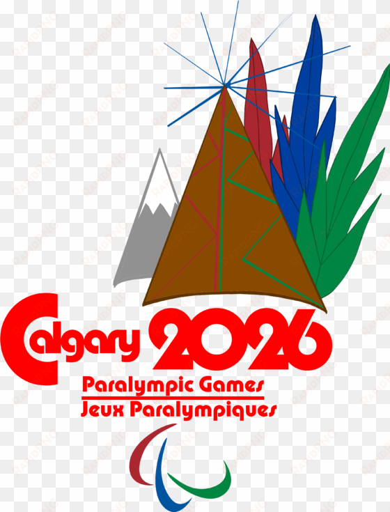 the logo for the paralympic portion of the games - calgary