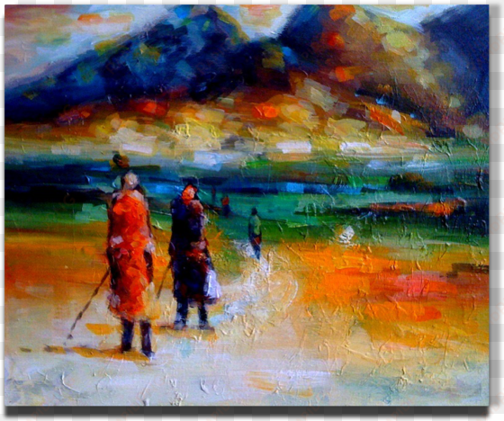 the long way home by eddie kagimu £400 at the rhys-eliasgallery - painting