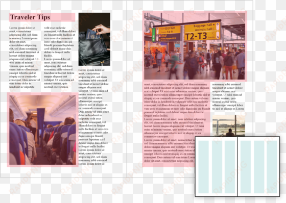 the magazine example below uses a three column grid - secure flight program: airline passenger screening