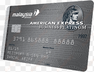 The Malaysia Airlines American Express Platinum Business - Maybank American Express Platinum transparent png image